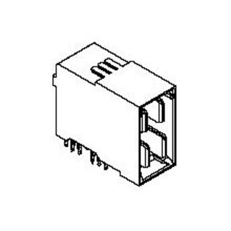 MOLEX MultiPath 4 Blade RA Pwr Plug 46081-2010